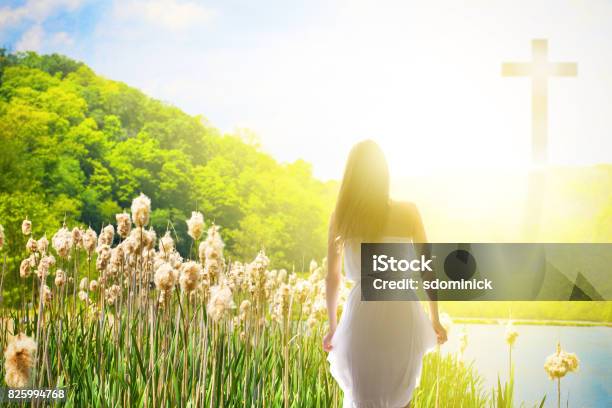 Christian Near Death Experience Stock Photo - Download Image Now - Death, Adult, Adults Only