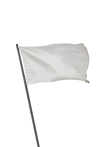 Bandera blanca aislado photo