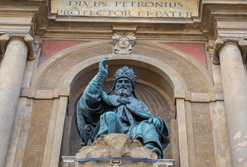 St. Petronius Palazzo d'Accursio Bologna Emilia Romagna Italy.