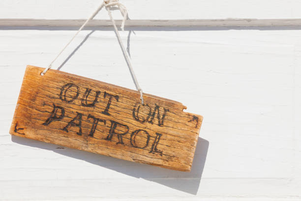istock Out on Patrol Sign 826008538