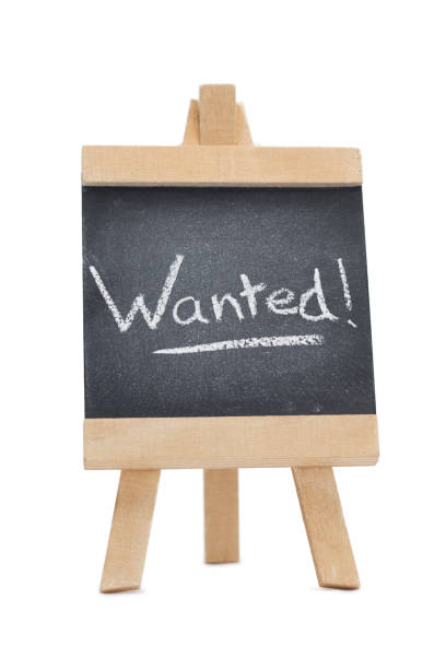 istock Chalkboard with the word wanted written on it 826011696