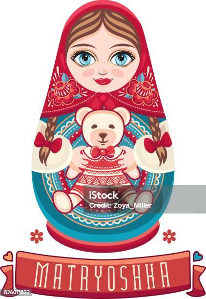 Matryoshka Babushka Doll Set Stock Illustration - Download Image Now - Abstract, Art, Babushka