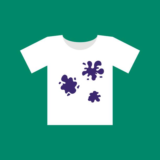 istock white t-shirt with spots of dirt, vector illustration 826015144