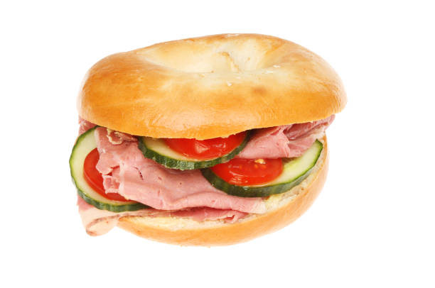 istock Salt beef and salad bagel 826018770
