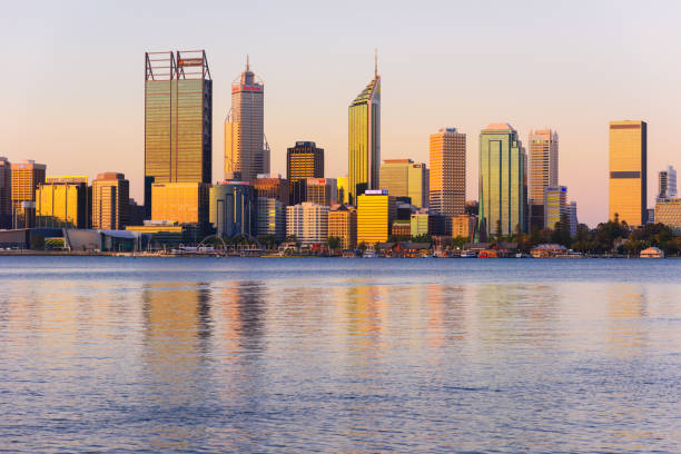 istock Perth Cityscape at sunset, Western Australia 826025446
