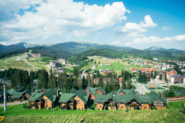 istock Mountain Village on a Sunny Summer day 826035270