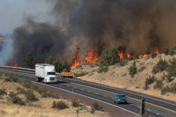 istock Emerson Wildfire Burning Near Highway 97 826036054
