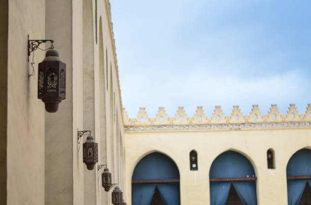 istock Decorative Patterned lanterns surrounds the interior of a mosque 826036248