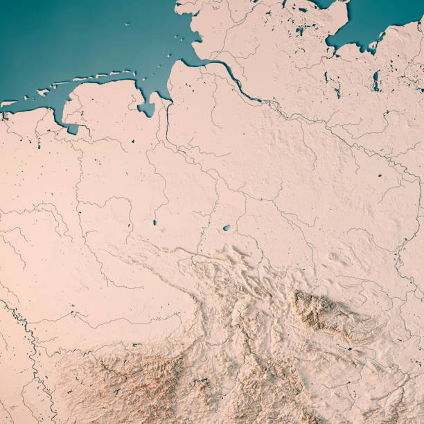istock Niedersachsen Bundesland 3D Render Topographic Map Neutral 826036368
