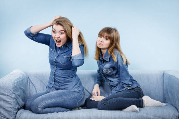 istock Two women after argue, female being offended 826037700