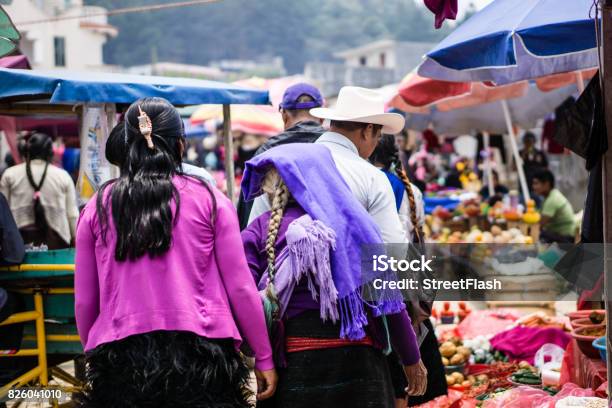 Traditional Maya Woman On Market In Chamula Mexico Stock Photo - Download Image Now - Mexico, Market - Retail Space, Rural Scene