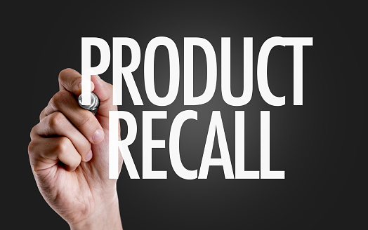 Product Recall sign