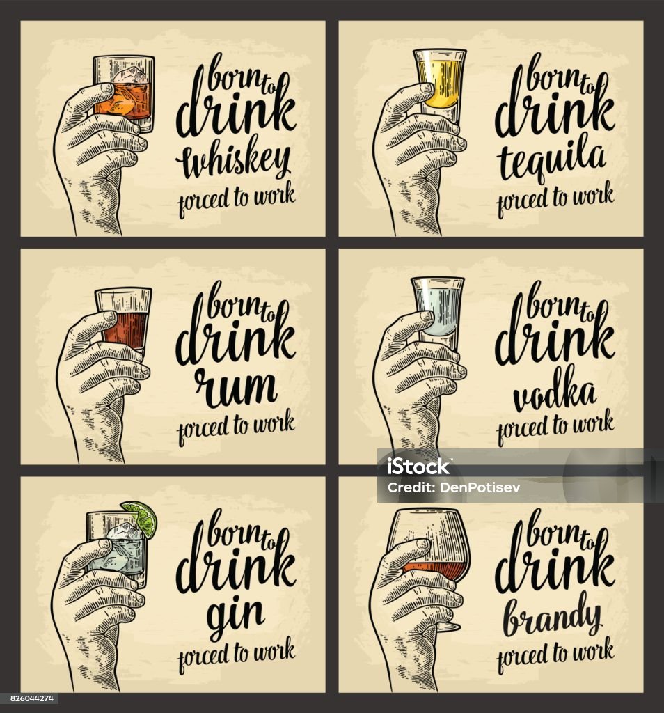 Bàn Tay Nam Cầm Một Ly Bia Tequila Vodka Rượu Rum Whiskey Và Đá ...