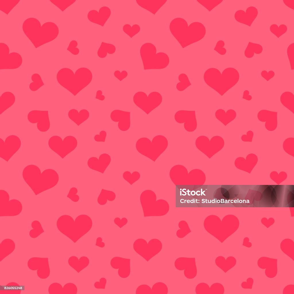 Pin Hearts Pattern Pink Hearts Pattern Stock Illustration - Download Image Now - Abstract ...