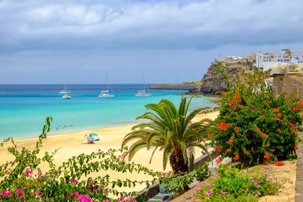 Photo of View on the beach Playa de Matorral on Fuerteventura, Spain.