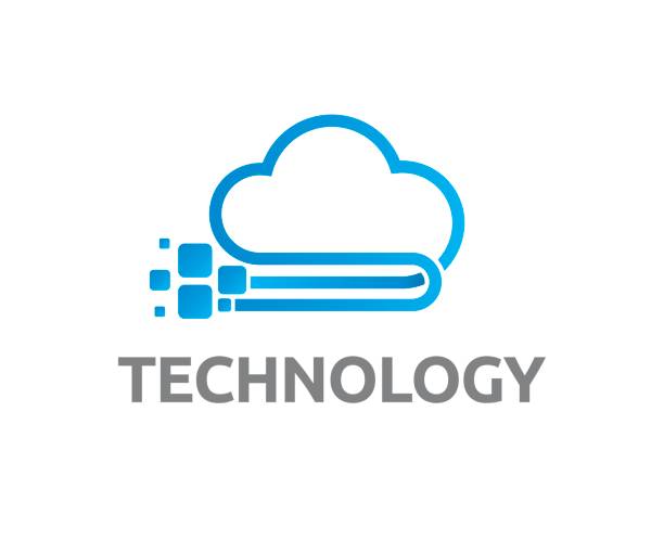 ilustrações de stock, clip art, desenhos animados e ícones de cloud vector icon - cloud computer equipment technology pixelated