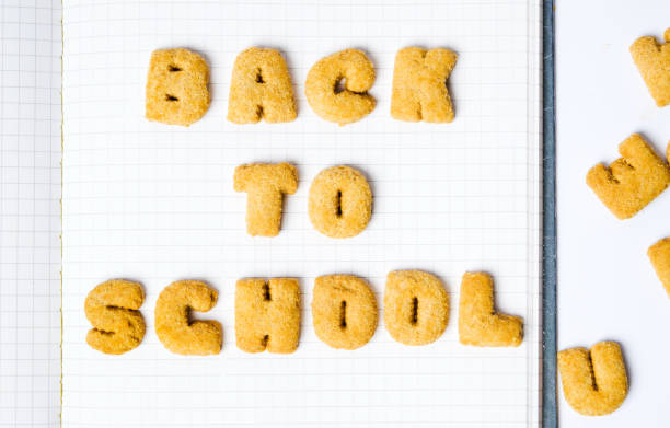 istock Back to school written with cookies 826087762
