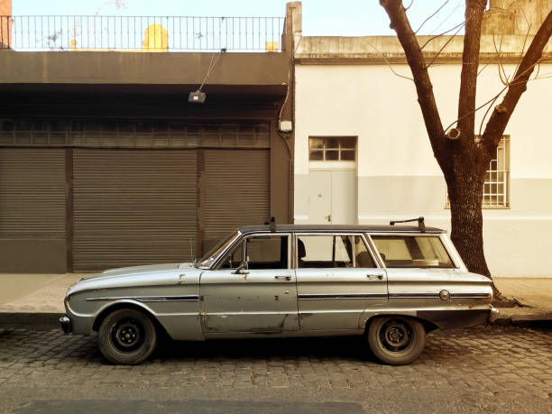 istock Old car parked in the street 826093932