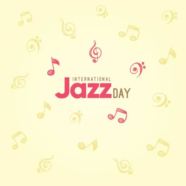 Vector illustration of International Jazz Day Background