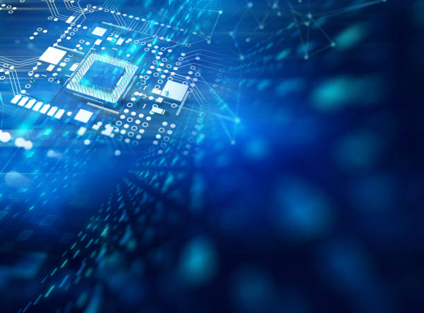 istock 3d rendering  of futuristic blue circuit board 826139718