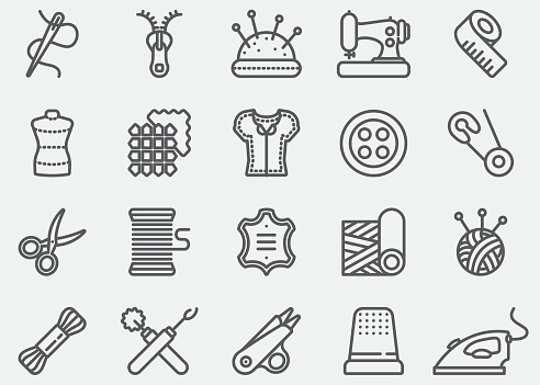 Sewing Line Icons