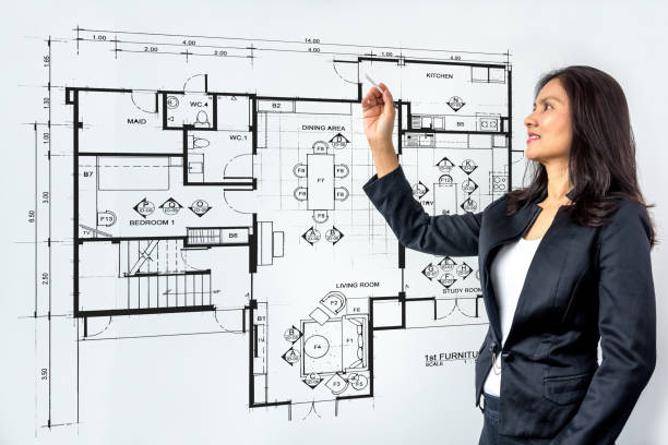 istock Architect / Interior designer working with modern futuristic virtual layout home 826140240