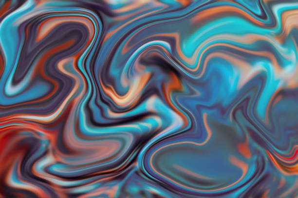 istock Marble abstract background digital illustration. Velvet red surface artwork with mesh of teal and red paint 826143394