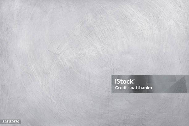 Aluminium Texture Background Scratches On Stainless Steel Stock Photo - Download Image Now