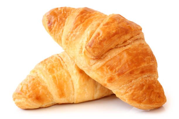 Fresh croissants Fresh croissants on white background continental breakfast photos stock pictures, royalty-free photos & images