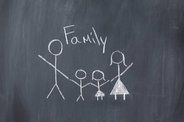 istock Drawing of a family 826163042