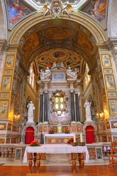 interior de la basílica parrocchiale santa maria del popolo - people of freedom italian party fotografías e imágenes de stock