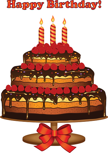 Happy Birdthday Cake Stock Illustration - Download Image Now ...