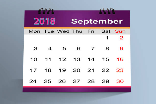 istock Desktop Calendar Design September  2018 with mockup 826166286