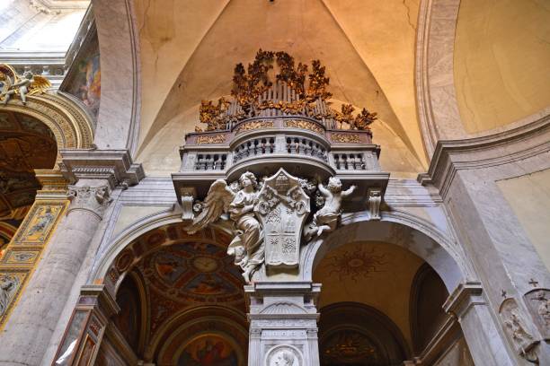 interior de la basílica parrocchiale santa maria del popolo - people of freedom italian party fotografías e imágenes de stock