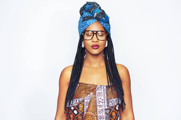 istock Attractive ethnic dressed black woman with eyes closed 826168020