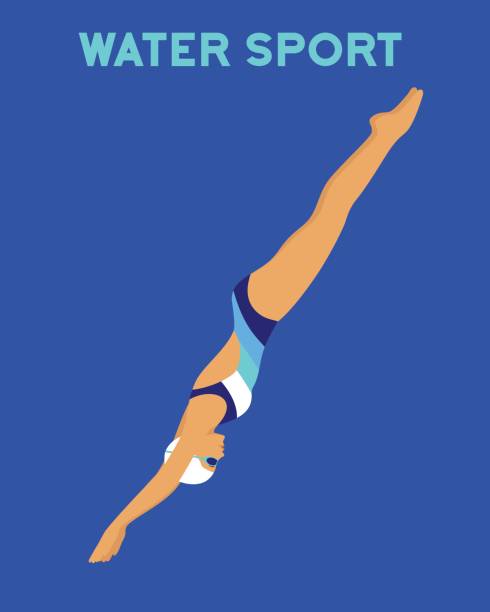istock Woman Diving into pool. Water sports 826175122