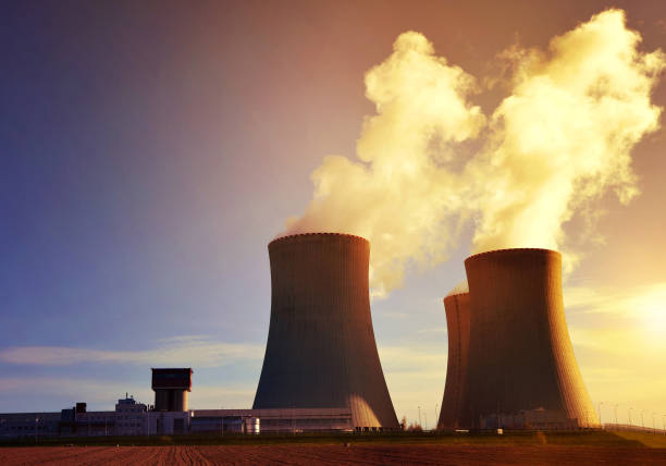 istock Nuclear power plant Temelin at sunrise. 826183526