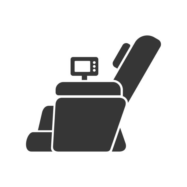 Massage Chair Icon Massage Chair Icon on White Background. Vector chair illustrations stock illustrations