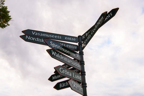 istock Direction sign in Stockholm, Sweden 826195892