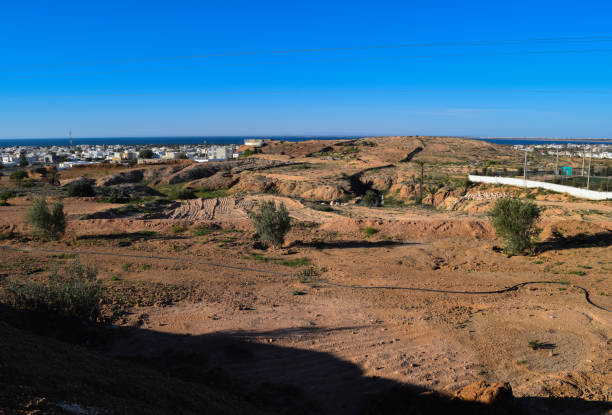 istock Agricultural fields (plowing) in North Africa. Guellala. Tunisia 826196424
