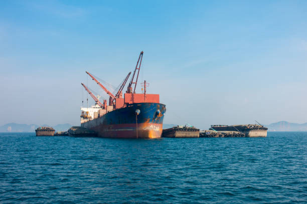 istock Shipping unloading in the sea., Business transportation. 826200258
