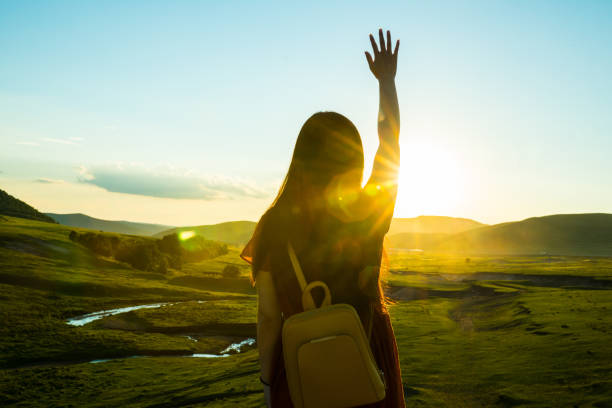 istock Asian woman on grassland 826200496