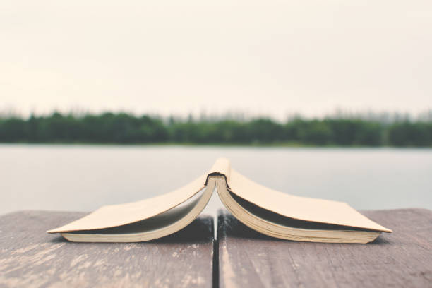 istock book on wood in nature background 826217094