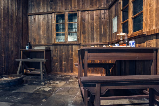 interior view of Chinese traditional old house in Yangzhou,China.
