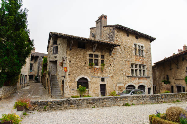 istock Medieval architecture of Perouges, France, a walled town, a popular touristic attraction. 826221328