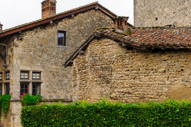 istock Medieval architecture of Perouges, France, a walled town, a popular touristic attraction. 826221366