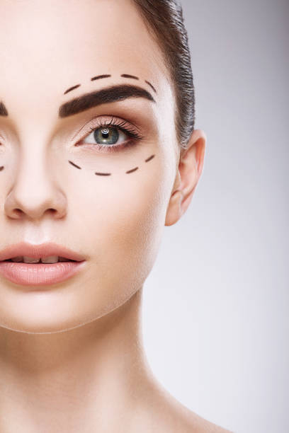 istock Cute girl with perforation lines on face 826224620