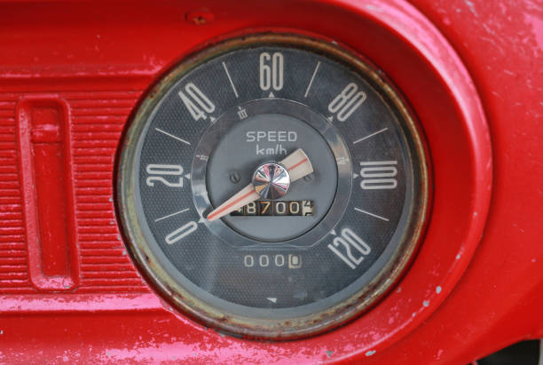 istock Retro Stained Fuel Gauge. 826227812