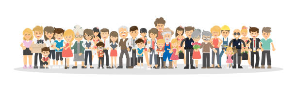 People On White Background Stock Illustration - Download Image Now -  People, Senior Adult, Child - iStock