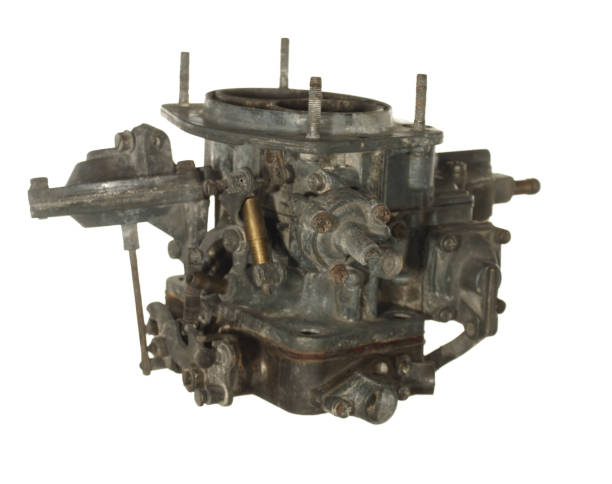 istock Old worn carburettor from an old car isolated on white background. 826232300